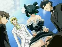 Animated maid drilled by kinky group