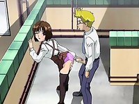 Animated lovers fuck in public places