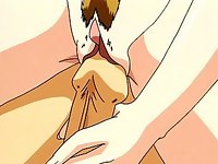 Beading lips on hard cock in anime